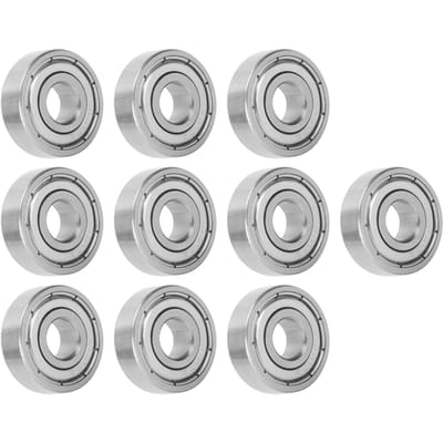 10 Pièces Roulement à Billes S607Z Acier Inoxydable Roulements de Rechange pour Patins à Roulettes 7x19x6mm