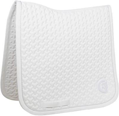 Kentucky Horsewear - Zadeldek - Zadeldoek plaited 3D logo - Dressage - Wit