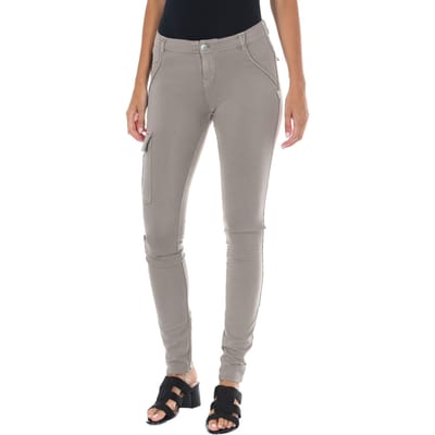 Lange pluche broek met elastische stof 10DBF0549-J100 vrouw