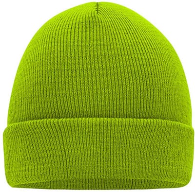 Myrtle Beach 'Knitted Cap' Beanie Limoengroen
