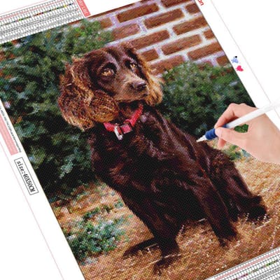 Diamant borduurwerk verkoop dier 5D diamant schilderij hond diamant mozaïek 20X30CM gray