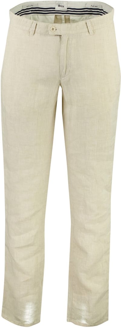 Beige chino wijde fit Brax linnen