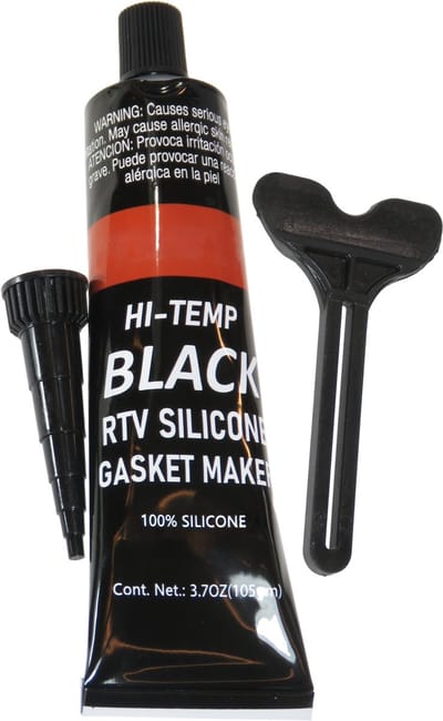 Hittebestendig vloeibare pakking - Zwart - 105 gram - op basis van 100% siliconen - vloeibaar siliconenrubber lijm - RTV silicone - o.a. voor auto motoren ovendeur