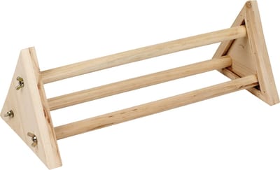 Gaun Kuikenzitstok - Kip zitstok - 3 stokken - Eenvoudige montage met vleugelmoerbevestiging - Hout - 43x15.7x15 cm