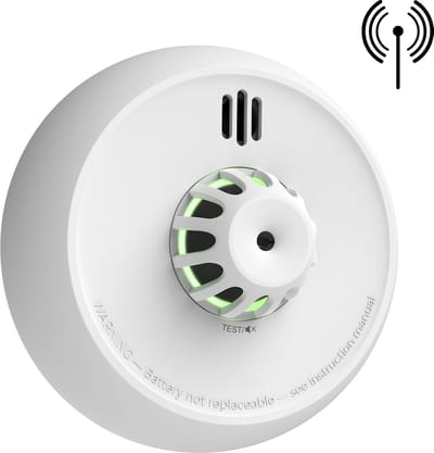X-Sense XH01-W Draadloos koppelbare hittemelder - 10 jaar batterij - Keukenmelder - Voldoet aan Europese norm - Brandalarm - Warmtemelder