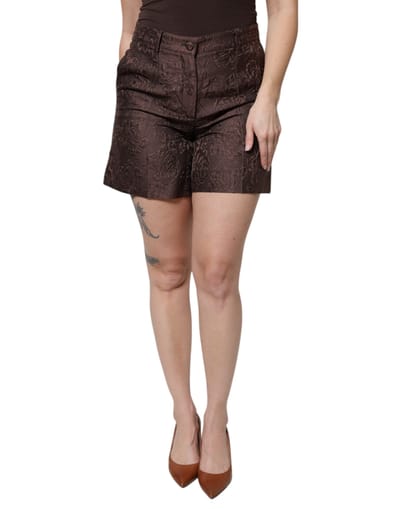 Floral Brocade Shorts