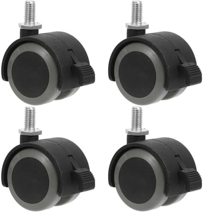 Stoelwielen Set - Reservewielen Zwenkwielen - Meubels Verplaatsen - Zware Belasting 360° Draai - M8 x 15mm Schroefdraad