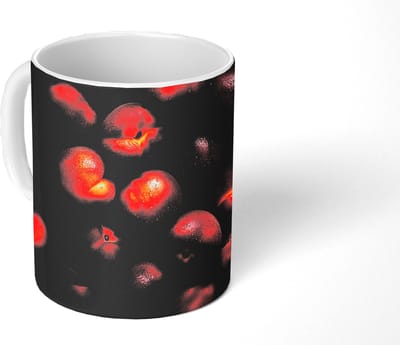 Mok - Koffiemok - Fruit - Close up - Nectarines - Mokken - 350 ML - Beker - Koffiemokken - Theemok