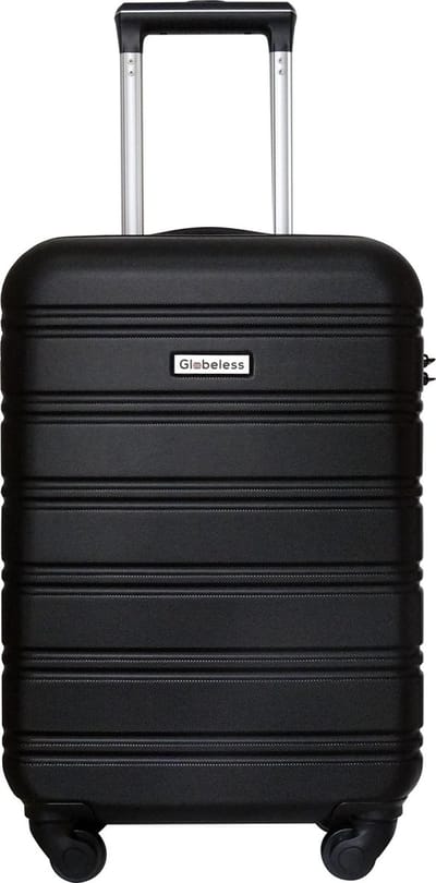 Globeless Handbagage Koffer Zwart - TSA slot - 55x35x20cm - cabin approved trolley