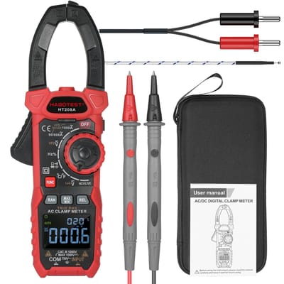 HABOTEST AC Digitale Stroomtang True-RMS Multimeter Auto-Bereik Multi Tester Stroomtang met HT208D