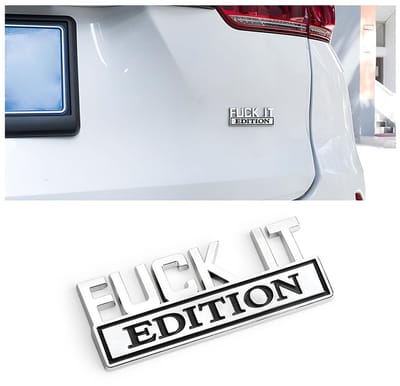 Dailygoods- Autosticker 3D Design - Universeel - Zelfklevend - Zinklegering - Lichtgewicht - Perfecte maat 8cmx3cm - Auto-embleem