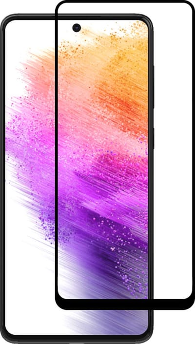 Smartphonica Screenprotector Geschikt voor Samsung Galaxy A73 5G - Full Cover Tempered Glass with Round Edge - Gehard glas met Afgeronde Hoeken geschikt voor Samsung Galaxy A73 5G