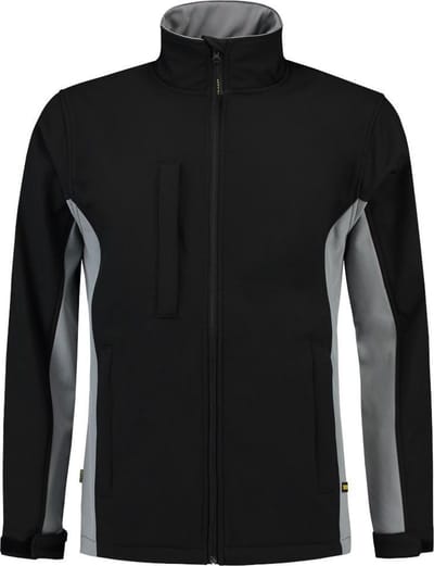 Tricorp Soft Shell Jack Bi-Color - Workwear - 402002 - Zwart / Grijs - maat 5XL