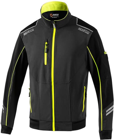 Sparco Light-Shell Jas Tech Austin Softshell Jas - Zwart — Groen — XS