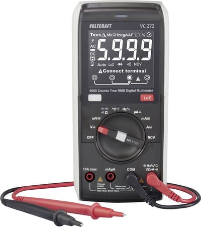 VOLTCRAFT VC272 Multimeter Kalibratie (ISO) Digitaal LoZ CAT III 600 V Weergave (counts): 6000
