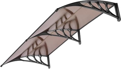 Grote Polycarbonaat Luifel voor Deur of Raam 200x100 cm - Weerbestendige Zonwering en Regenbescherming
