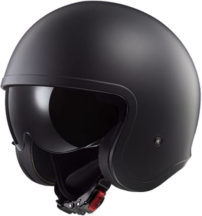 LS2 OF599 Spitfire II Solid Mat Zwart Jethelm - Helm