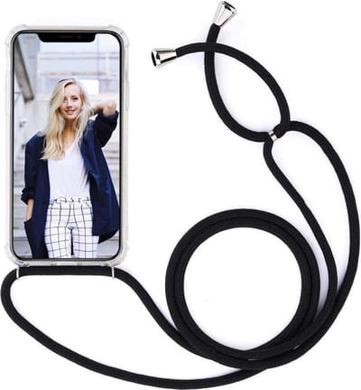 backcover met koord hoesje geschikt voor Iphone 12 / 12 Pro – Transparant