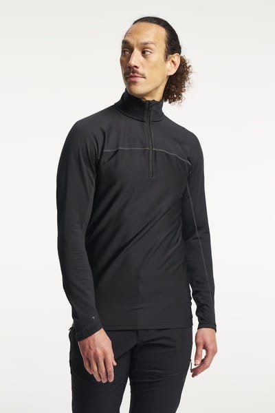 TENSON - txlite base halfzip men - Skipully met rits heren - Zwart