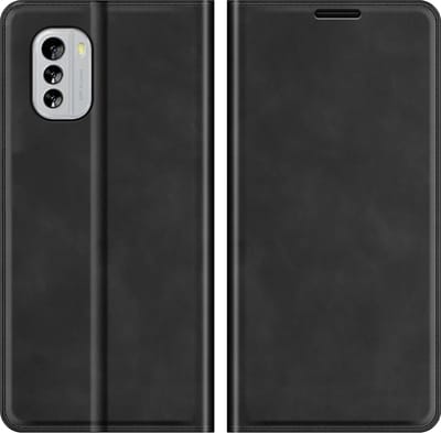 Just in Case hoesje geschikt voor Nokia G60 - Hoesje met Pasjeshouder - Luxe Book Case - Zwart