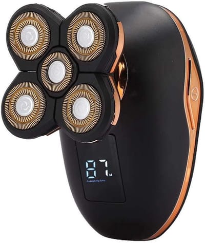 OmGoods - Dailygoody - 5-in-1 elektrisch scheerapparaat - waterdichte tondeuse - snelle verzorging voor kale look - USB oplaadbaar - neushaartrimmer - gezichtsv
