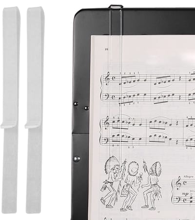 Dailygoody - Muziek Boek Clip - Bladmuziek Houder - Vrije Handen - Acryl - Piano Bladmuziek - Geschikt voor Alle Maten - 1 Paar