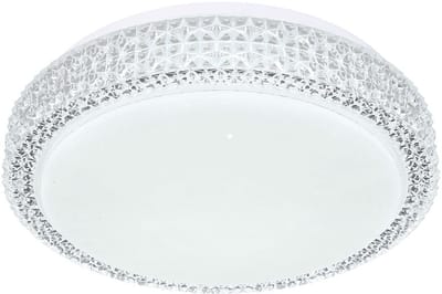 Plafondlamp ster effect kristallen woonkamer licht daglicht, CCT, metaal, LED 12W 980Lm, DxH 30x8 cm