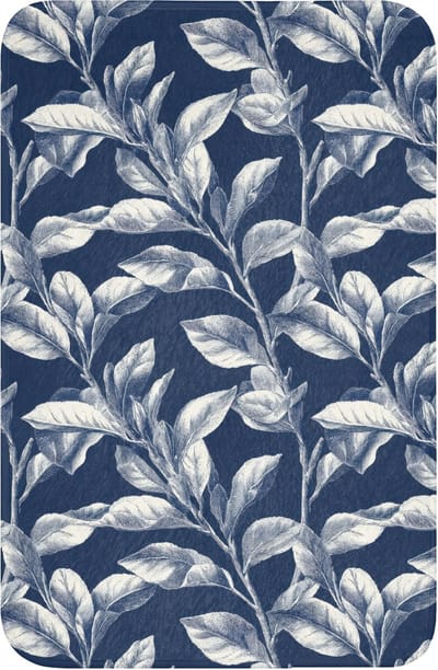 WC mat 40x60 cm - Antislip - Botanisch - Patroon - Blauw - Toiletmat - Vloermat - Douchemat - Toilet tapijt - Toiletmatten