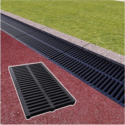 Afvoerafdekkingen - Roosterplaten - Waterbeheer - Aanpasbare Grootte - 10 stuks - Zwart