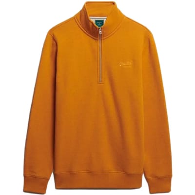 Superdry Vintage Logo Geborduurde Halve Rits Sweater Yellow Grootte: XL