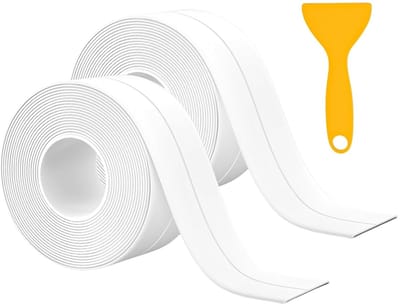 2 Rollen 5 m Waterdichte Raamafdichting, Zelfklevende PVC Sealing Tape voor Motorhomes, Eenvoudig te Gebruiken en Effectieve Isolatie