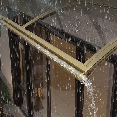 Waterdichte Deurluifel - Regen Bescherming - Buiten Entree - Gebogen Ontwerp - 65x100cm - Transparant