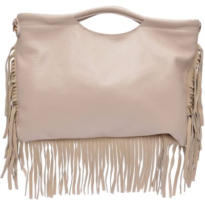 Isabella Rhea Beige Rundleer Tas