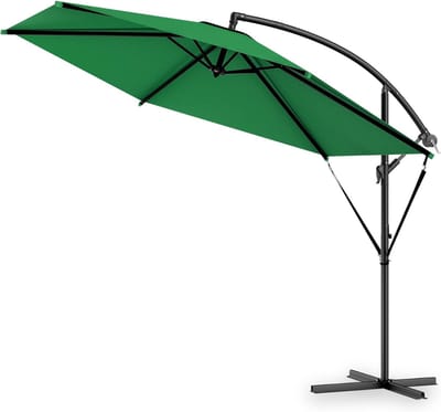 DnA® Zweefparasol Met Voet - Zweefparasol - Zweefparasols - Groen - 330cm x 1cm x 240cm