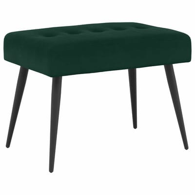 vidaXL - Bank - met - knopen - tufting - Donkergroen - 60 - x - 40 - x - 45 - cm - fluweel