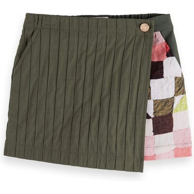 Scotch & Soda Girl Patchwork Skort Thyme Taglia: 4 | Gonne Outlet | Unisex