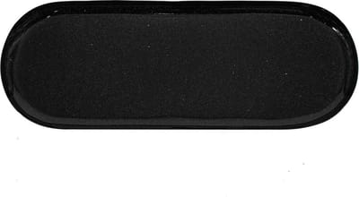 HomeBound by KY | Metalen dienblad ovaal zwart | 33x12x1,5cm | dienblad metaal zwart ovaal