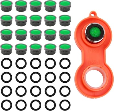 Complete Set van 41 Stuks Water Tap Filters en Regelaars voor Badkamer en Keuken, Inclusief Aerators en Spacers, Ideaal voor Waterbesparing en Kwaliteitsverbetering