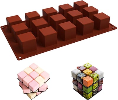 Dailygoods- Chocolade Schimmel Duurzaam - Siliconen Vormen - Rechthoekig - Flexibel - Temperatuurbereik - Geschikt voor Oven/Magnetron - Siliconen Vorm