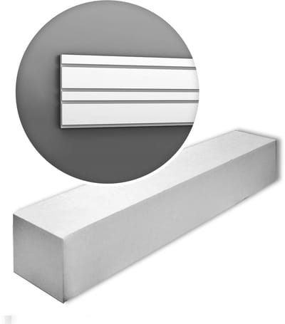 Orac Decor W119-box MODERN BAR MIX 1 doos 6 stukken 3d muurpaneel Lijstwerk modern design wit | 12 m