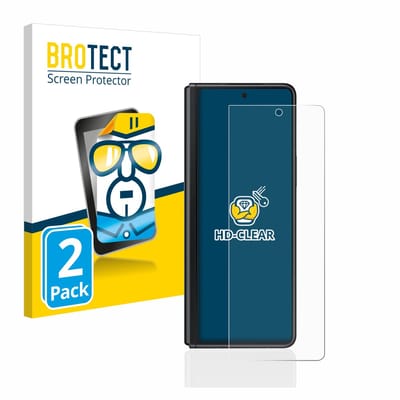 BROTECT - Screenprotector voor Samsung Galaxy Z Fold 3 5G - Folie Beschermfolie transparant 2 Stuks