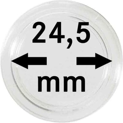 Lindner Hartberger muntcapsules Ø 24,5 mm (10x) voor penningen tokens capsules muntcapsule