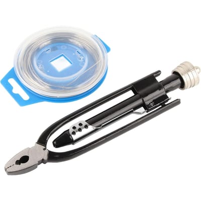 21cm Borgdraadtang met 25ft Draad Hoog Koolstofstaal Draad Twisting Tool voor Vliegtuig Automobiel Industriële Veiligheid Tang gray