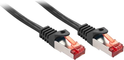 LINDY 47373 RJ45 Netwerkkabel, patchkabel CAT 6 S/FTP 1.50 m Zwart 1 stuk(s)