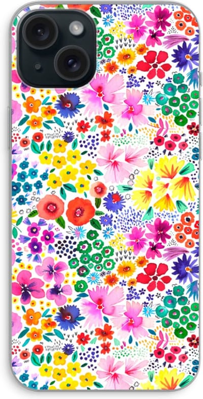 Case Company® - Hoesje geschikt voor iPhone 15 Plus hoesje - Little Flowers - Soft Cover Telefoonhoesje - Bescherming aan alle Kanten en Schermrand