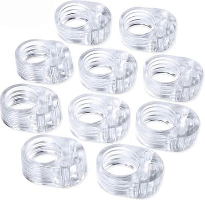 Deurbuffer - Zinaps Deurhandvat Buffer, Set van 10, Deurgreep Stop, Deurgreep Bescherming, Muurbuffer Demper, Deurstop voor bescherming van muur en meubels, Transparant (WK 02129)