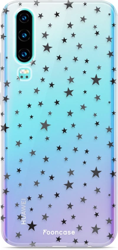 Fooncase Hoesje Geschikt voor Huawei P30 - Shockproof Case - Back Cover / Soft Case - Stars / Sterretjes
