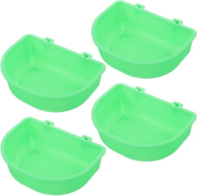 4 Stuks Delige Hangende Waterbak voor Hondenbench Kattenkooi Universele Kunststof Hondenkooi Voederbak Afneembare Anti- Voerbak voor Reismand Kennel