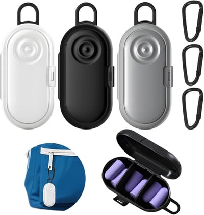 Oordopjes Opbergdoosje - Set van 3 stuks - 10.3x4.6x2.7 cm - draagbare mini-opbergdoos - veelzijdig compartiment - Mini Draagbare Earplug Case met Karabijnhaak