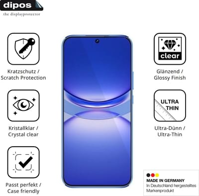 dipos – 4x Beschermfolie geschikt voor Huawei Nova 12 Lite | Krasbestendige & heldere Screenprotector Ultra-Thin